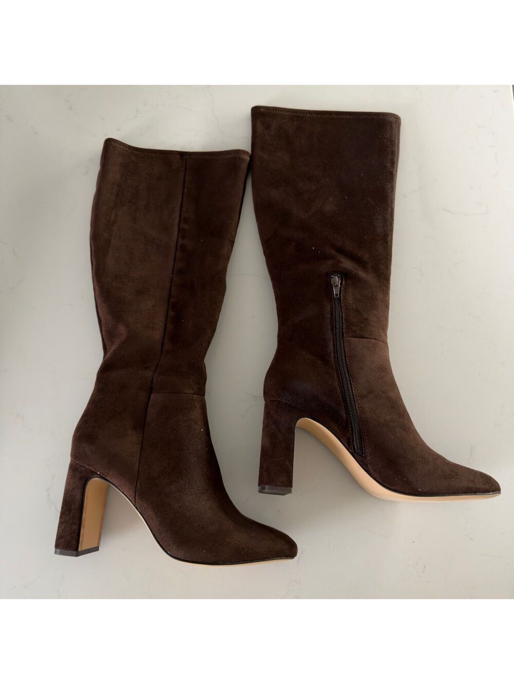 Madden Girl Wisee Chocolate Brown Block-Heel Knee-High Dress Boots Size 8.5